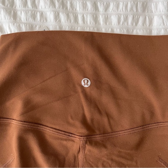 Lululemon Align Scalloped Hem High Rise Leggings 23” Roasted Brown sz 4 - Picture 5 of 5